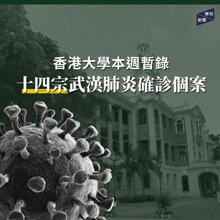 香港大學本週暫錄十四宗武漢肺炎確診個案