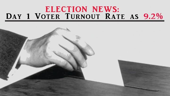 ELECTION NEWS: Day 1 Voter Turnout Rate as 9.2%