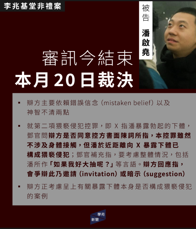 李兆基堂非禮案：審訊今結束 本月 20 日裁決